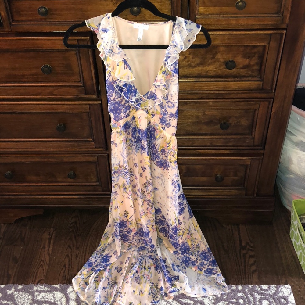 Floral high-low dress